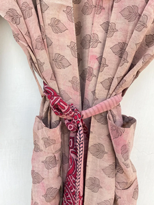 Handmade Vintage Indian <b>Silk</b> <b>Kimono</b> Robe Fabulous Summer Autumn and Spring Fashion for All Seasons - Product Image 5