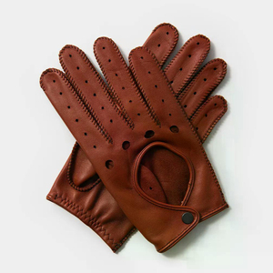 Guantes Unisex de cuero auténtico para motocicleta, guantes de conducción de coches con piel de cabra y logotipo personalizado, nuevo diseño, precios razonables para invierno - Product Image 1