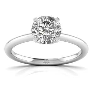 Anillo de compromiso solitario con diamante redondo engastado en bisel, 1.25 ct, color F, claridad VS, diamante cultivado en laboratorio, en oro de 14K, para uso diario, regalo. - Product Image 2