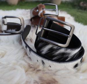 Ceinture en cuir de vache 100% véritable, motif imprimé, 2026, faible MOQ - Product Image 1