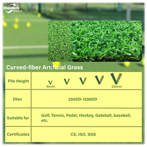 Gazon artificiel de tennis professionnel certifié écologique 15 mm en PE, emballage PP, surface de qualité professionnelle pour intérieur/extérieur - Product Image 2