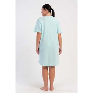 KADIN P.SUPREM XXL BISIKLET YAKA BIBILALI CEPLI KISA KOL TUNIK - สีมิ้นท์ - สีมิ้นท์ - Product Image 4