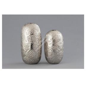 Florero de Metal de aluminio hecho a mano suelo antiguo uso decorativo decoración del hogar maceta macetas florero - Product Image 2