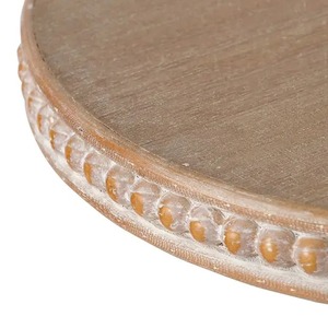 Base para Pastel de Madera Rústica con Borde Decorativo y Base de Metal Negro, Redonda, para Exhibición de Postres en Bodas y Decoración del Hogar - Product Image 6