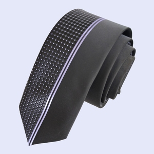 เนกไททรงสี่เหลี่ยมตัดบางแผงตามสั่งสีม่วงและสีดำ - Product Image 1