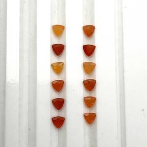 IGI Certificado de alta calidad Natural Trillion Cut Mexican Fire Opal 3-6 MM Lote de piedras preciosas sueltas naranjas para la fabricación de joyas - Product Image 3