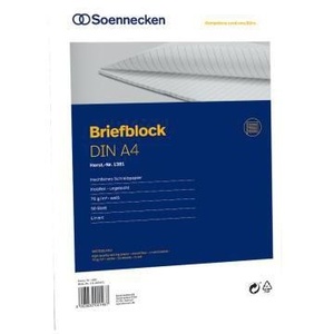 สมุดจดบันทึก SOennecken DIN A4 แบบมีเส้นบรรทัด 70 กรัม/ตร.ม. สีขาว 50 แผ่น - Product Image 1