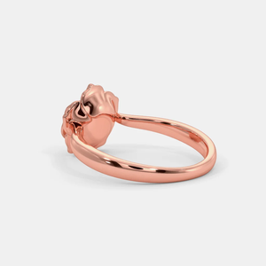 Anillo de Zafiro Rosa Natural y Diamantes para Mujer en Oro Rosa, Gema Luminosa, Anillo de Aniversario, Boda, Joyería Fina, Regalo - Product Image 5