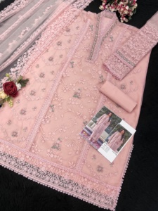 Direct Factory Pakistani suits with Embroidery Sequence Work With Moti & Hand Work for Wholesale <b>Supply</b> - Product Image 2