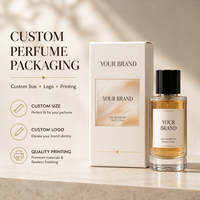 Boîte d'emballage de parfum personnalisée avec fond à fermeture à pression, carton imprimé pour flacons en verre lourds