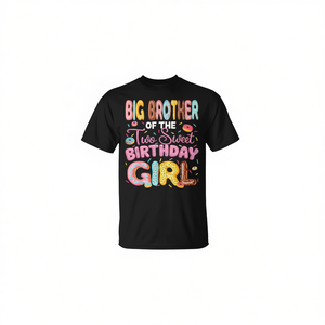 T-shirt con ciambella per il 2° compleanno della bambina, dolce regalo del fratello maggiore per la gemella di compleanno - Product Image 2