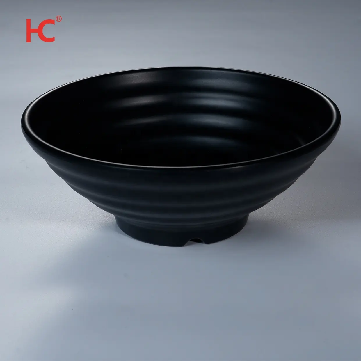 Fabrik hochwertiges 8,5-Zoll-Melamin-Geschirr japanisch 100 % Melamin schwarze Farbe runde Schüssel lagerbestand Großhandel