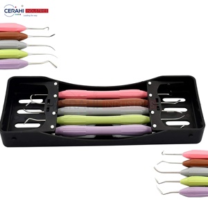 Juego de Instrumentos de Obturación Dental de Composite Cerahi Industries, Mango de Silicona Manual Clase I, Cassette de 5 Piezas, Modelo CDSK-032, Quirúrgico - Product Image 3