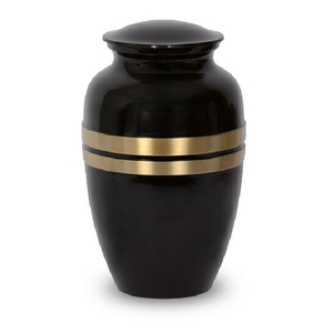 Urnas de cremación para adultos de latón bronce con Banda Dorada, suministros funerarios de estilo americano clásico, tarros de almacenamiento de cenizas conmemorativas de recuerdo - Product Image 2