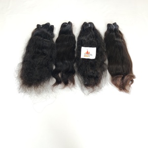 Extensions de cheveux humains naturels indiens vierges à 100 %, couleur naturelle noire, vague profonde, vente en gros, double trame, pas cher - Product Image 4