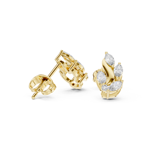 ต่างหูเงินแบบเรียบ18K สำหรับใส่ในสำนักงานพร้อม CZ ขนาดเล็ก - Product Image 6