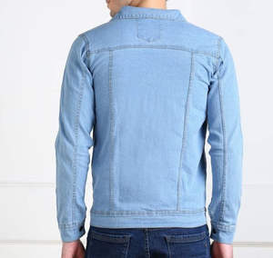 Top Quality Fashion Denim Men's Jackets Good Looking High Demanded Pakistan Made Men Denim Jackets with Custom Color and logo - Product Image 4