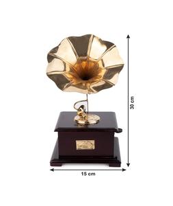 Elegant Vintage Gramophone <b>Miniature</b> Handcrafted Antique Brass Tableware Polished Overseas Design Decorative Metal Showpiece - Product Image 4
