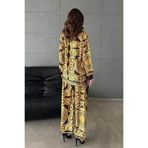 Yellow Shirt And Printed <b>Trousers</b> Set - Yellow - Product Image 5