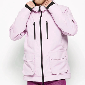 Vestes de snowboard personnalisées avec logo, coupe-vent, garde au chaud, ensemble 2 pièces : veste de ski imperméable pour homme et pantalon de ski - Product Image 5