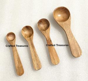 Vintage Style Wooden small <b>spoons</b> Scoops Spices With Rattan Woven Design Handle <b>Measuring</b> <b>Spoons</b> Home Decor Kitchen Tools - Product Image 6