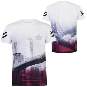 เสื้อยืดผู้ชายลายกราฟิก City Bridge แขนสั้น คอกลม โพลีเอสเตอร์ 100% ทรงปกติ ระบายอากาศได้ดี พิมพ์ลายภาพ  เสื้อยืดลำลอง - Product Image 2
