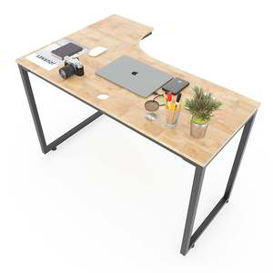 Mesa de Centro Minimalista Moderna para 4 Personas HBMN018 240x140cm con Tapa Curva de Madera de Caucho con Estilo Melamina para Muebles de Oficina - Product Image 4