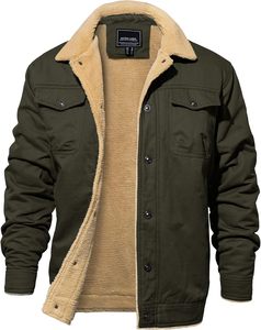 Veste universitaire d'hiver pour hommes Manteau cargo respirant en laine à séchage rapide et chaud avec col en O pour hommes - Product Image 3