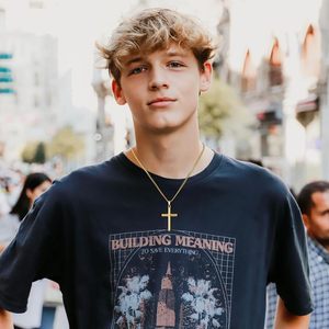 Collana uomo in acciaio inox con ciondolo smussato argento/oro/catena di tendenza nera per uomo e donna - Product Image 1