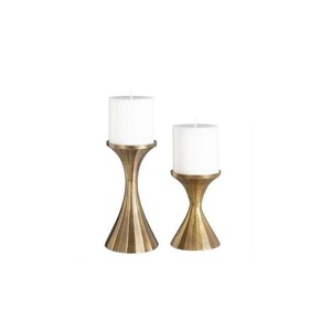 เชิงเทียนอลูมิเนียมสีทองสไตล์โบราณดีไซน์หรูตกแต่งบ้านทันสมัย - Product Image 1