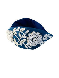 Hot Selling Soft Padded <b>Fabric</b>-Wrapped Base Handmade Pearl Floral Embroidered Knot <b>Beaded</b> Hair Accessory <b>Fabric</b> Headbands 2026 - Product Image 5