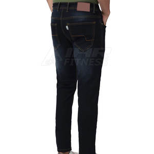 บริการ OEM กางเกงยีนส์ของผู้ชายกางเกงเอวกลางเอวผ้าใบน้ำหนักเบาดีไซน์ล่าสุดสวมใส่สบายสไตล์ลำลอง - Product Image 4