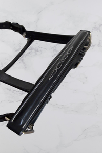 Halter anglais de qualité supérieure demi-muserolle en cuir de qualité supérieure amure équestre pour cheval prix de vente entier - Product Image 6