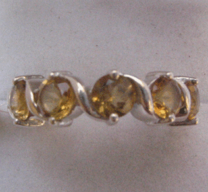 Shah Gems Women's Natural Citrine <b>Ring</b> <b>925</b> Sterling <b>Silver</b> Rose Gold Plated Fashionable Inlay Setting for Casual Romantic - Product Image 1