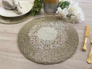 ชุดจานรองแก้วและแผ่นรองจานประดับลูกปัด ทำด้วยมือ สำหรับการรับประทานอาหารอย่างมีสไตล์และตกแต่งโต๊ะอาหารในบ้าน - Product Image 3