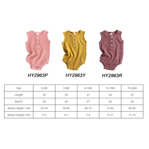 Tutine Unisex per Neonati in Cotone Senza Maniche, <span class=keywords><strong>Abbigliamento</strong></span> Carino per Bambini 0-24 <span class=keywords><strong>Mesi</strong></span>, Chiusura con Bottoni a Pressione, Vestiti Estivi per Neonati - Product Image 2