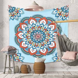 Tapisserie de Mandala Hippie, décoration de chambre à coucher, tapisserie psychédélique, impression personnalisée, tapisserie de Mandala bohème, grande taille - Product Image 4