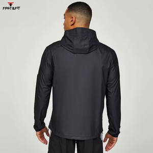 Veste de fitness coupe-vent en nylon léger unisexe avec capuche fermeture éclair imprimé ensemble de shorts d'été pour hommes et femmes - Product Image 4