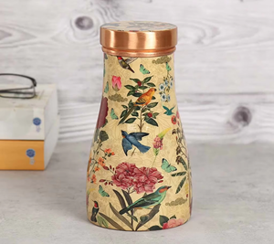 Jarra de Cobre Color Crema con Estampado Multicolor Personalizable, Tapa con Superficie Reflectante, Antimicrobiana, Estilo Clásico, Logotipo Personalizable - Product Image 5