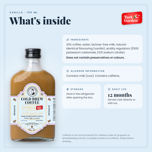 Vanilla Latte Ready to Drink Coffee 190ml Glass Bottle Arabica Cold Brew Lactose Free Milk 0g Added Sugar 12 Bottles - Product Image 4