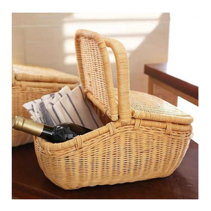 Paniers de rangement en rotin tissés à la main Organisateur esthétique et pratique Service personnalisé Fabriqué au Vietnam - Product Image 1