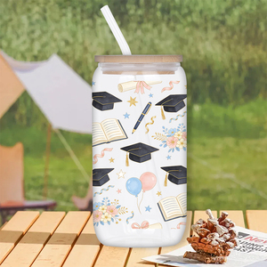 Vaso <span class=keywords><strong>de</strong></span> Vidrio Transparente Portátil con Tapa <span class=keywords><strong>de</strong></span> Bambú, Mini Tarro Mason Redondo <span class=keywords><strong>de</strong></span> 16oz, Regalo Personalizado para el Día <span class=keywords><strong>del</strong></span> <span class=keywords><strong>Maestro</strong></span> o Graduación - Product Image 6