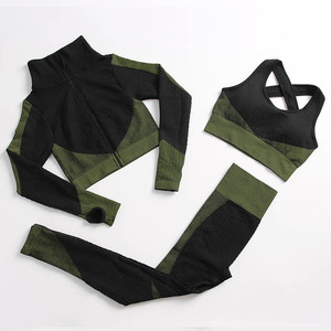 Ropa deportiva de gimnasio personalizada para mujer, traje de entrenamiento atlético para correr, mallas de Yoga, conjunto de pantalones personalizados para entrenamiento deportivo - Product Image 3