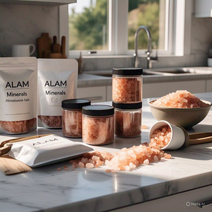 Sel rose clair de l'Himalaya certifié HACCP, grains grossiers fins, emballage personnalisé pour table de cuisson, vitamines complexes, minéraux - Product Image 1