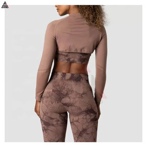 Conjunto de 2 Piezas de Ropa de Yoga para Mujer, Talla Grande, con Logotipo Personalizado en la Parte Delantera, Ligero, de Secado Rápido, Transpirable, de Alta Calidad, Servicio OEM - Product Image 5