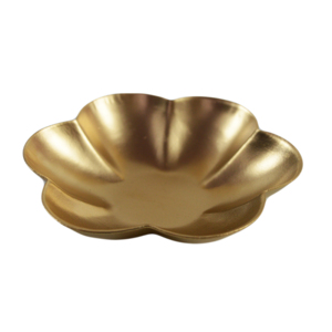 Plateau rond avec finition peinte, design décoratif pour fruits, plateau de salle à manger, design de restaurant et d'hôtel, plateau en fer - Product Image 3