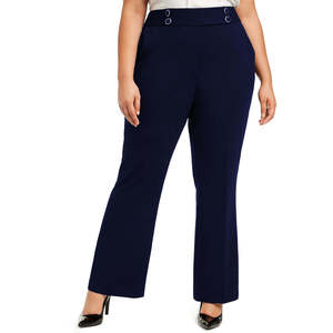 Pantaloni Eleganti Blu da Donna Calvin Klein Taglie Forti con Dettaglio Bottoni - Taglia 18 - Product Image 1