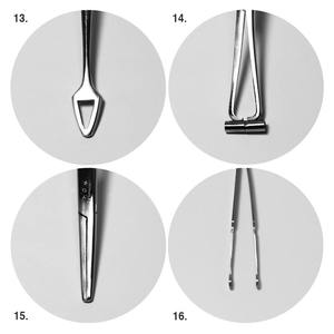 Manual profesional Kit de perforación corporal de 16 piezas Herramientas de acero inoxidable alemán de calidad superior Bolsa de cuero Aplicación de primeros auxilios - Product Image 3