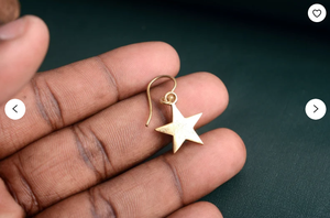 Best Fashionable Trendy Dainty Star Brass Drop <b>Earring</b> Minimal 18k <b>Gold</b> Plated Cute minimal Wholesale <b>Dangle</b> <b>Earring</b> For Women - Product Image 5