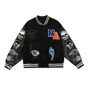New Design Spring College Baseball <b>Varsity</b> <b>Bomber</b> <b>Jacket</b> <b>Men</b> Chenille Patches Letterman Waterproof Breathable - Product Image 1